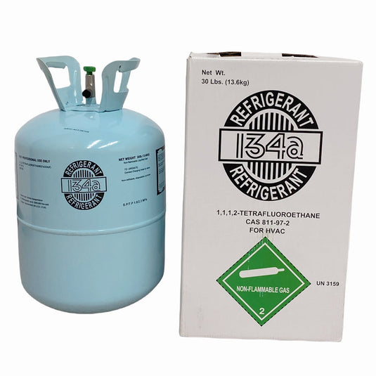 R134A refrigerant product detail image for automotive and cooling systems