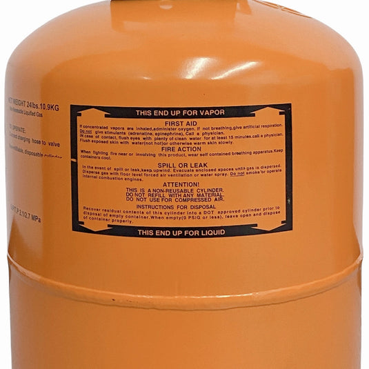 24 lb R404A refrigerant cylinder detail image for cold storage buyers