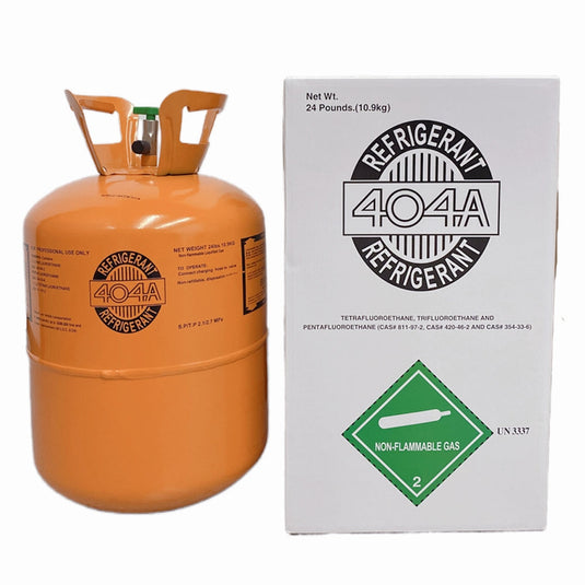 R404A refrigerant product detail image for commercial refrigeration systems