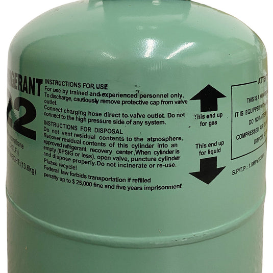30 lb R22 refrigerant gas product image for cooling service