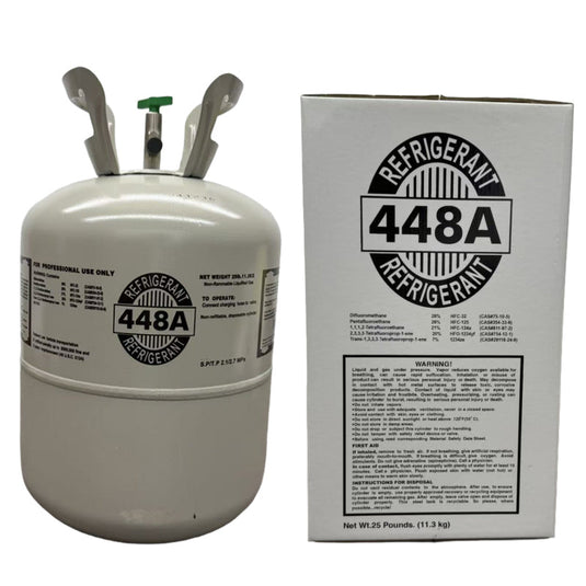 R448A refrigerant cylinder detail image for refrigeration buyers