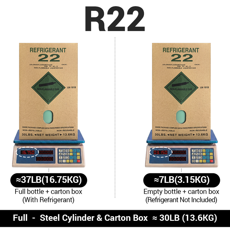 Load image into Gallery viewer, 30 lb R22 refrigerant cylinder product image
