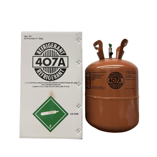 R407A refrigerant product detail image for retrofit cooling systems