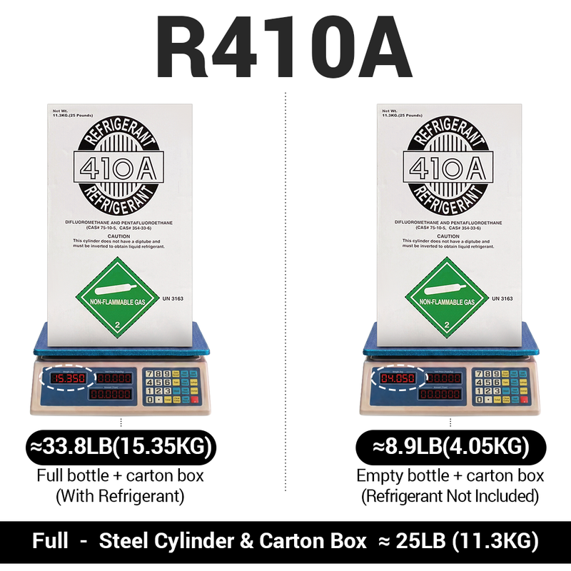 Load image into Gallery viewer, 25 lb R410A refrigerant cylinder product image
