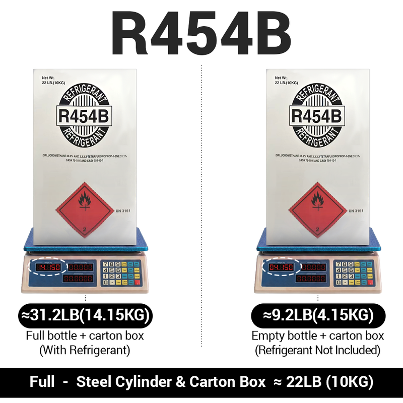 Load image into Gallery viewer, 22 lb R454B refrigerant cylinder product image
